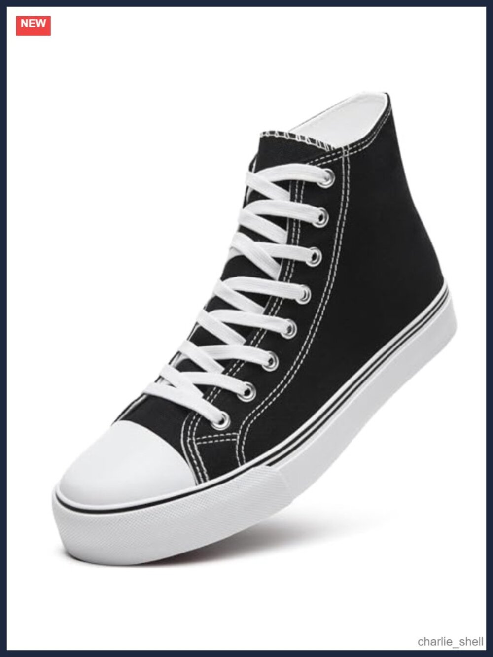Men's High Top Canvas Sneakers Lace Up Casual Walking Shoes